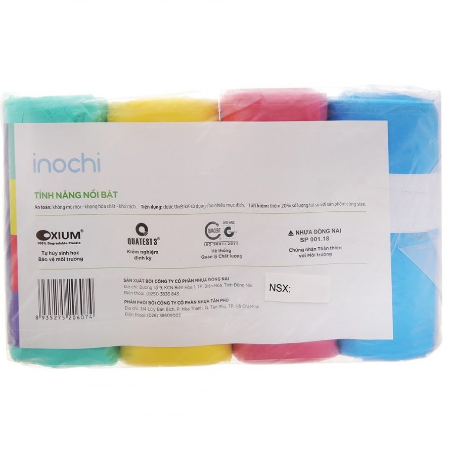 Lô 4 túi rác tiện dụng 50l inochi